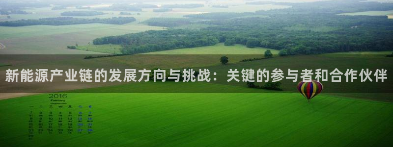 新宝gg开号:新能源产业链的发展方向与挑战:关键的参与者和合
