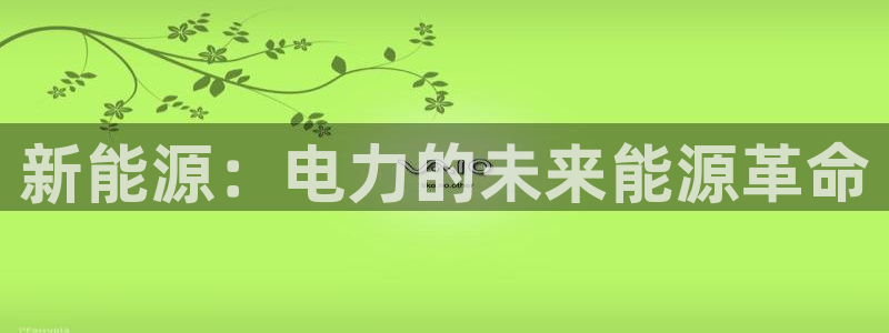 新宝gg账户注册:新能源:电力的未来能源革命